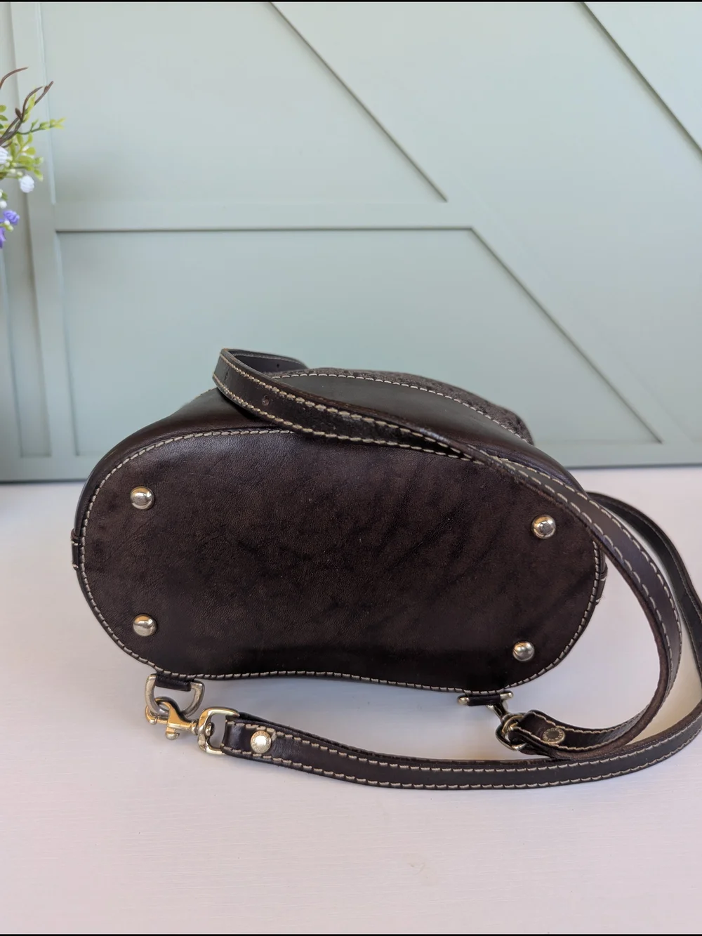 Dooney & Bourke Brown/Black Monogram Sling Backpack